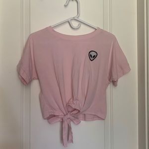 Cute Baby pink crop top/ Size - S